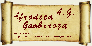 Afrodita Gambiroža vizit kartica